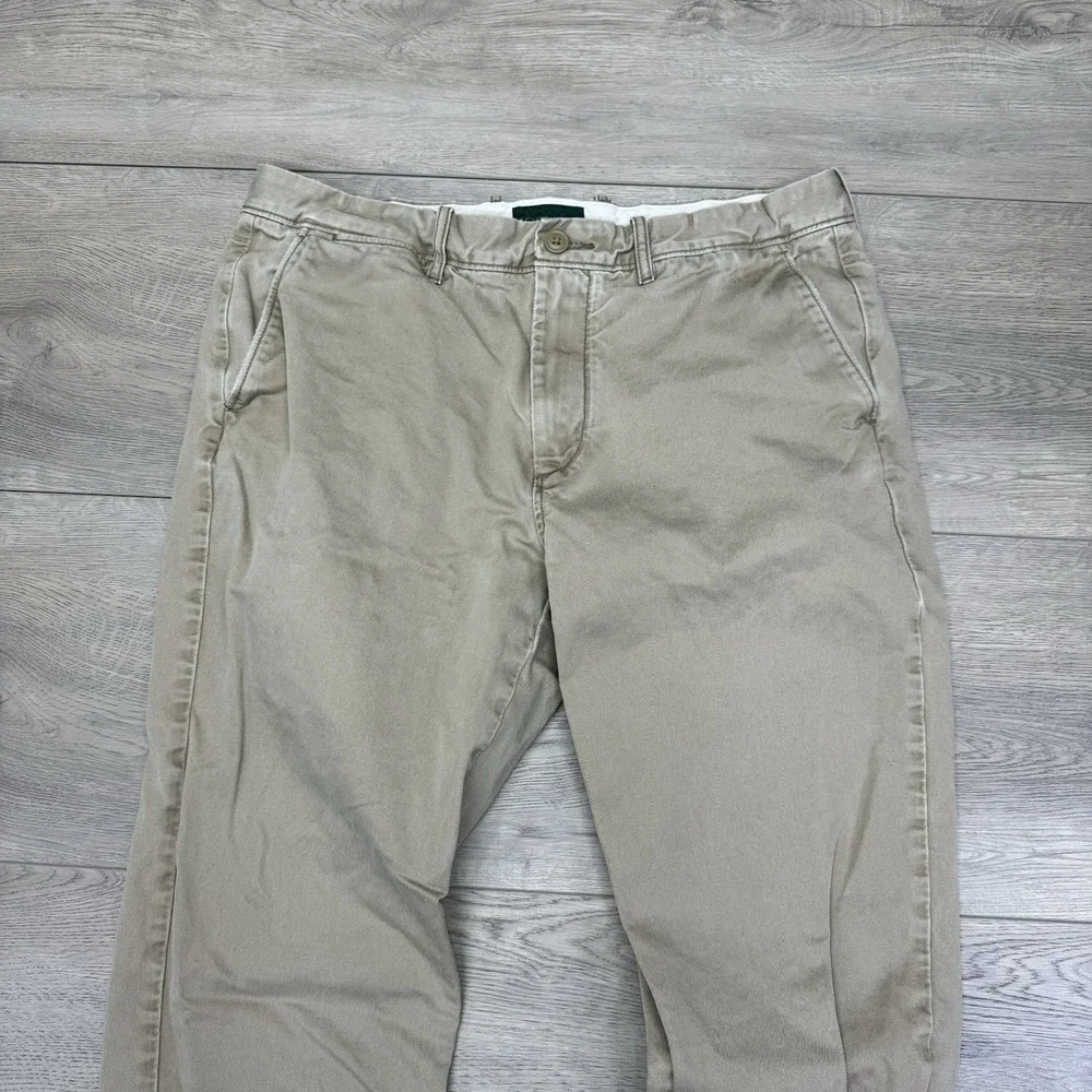 J Crew Oarsman Khaki Beige Pants Men's Sz 32x34‎ Preppy Casual
